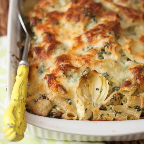 Chicken, Spinach, and Artichoke Bake