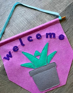 Succulent Welcome Banner