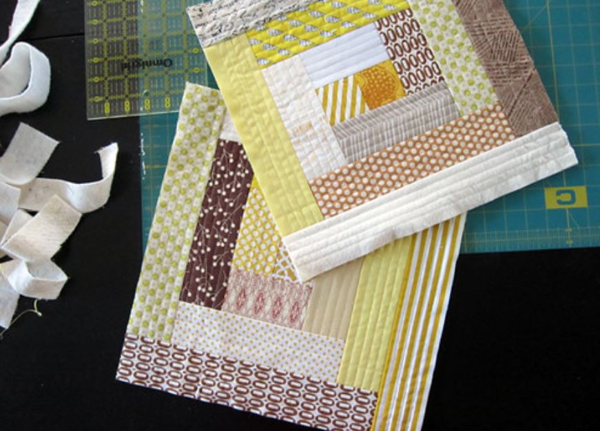 Quilt As You Go Log Cabin Block